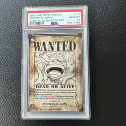 PSA 10 Monkey D. Luffy (Wanted SP Alt Art) OP09 OP05-119 EN One Piece B22 - Image 1