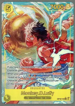 One Piece Monkey.D.Luffy Foil #OP15-119 SEC Adventure on Kamis Island - Image 1