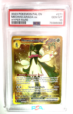 2023 Pokemon SV Paldea Evolved Meowscarada ex Hyper Rare #271/193 PSA 10 Card - Image 1