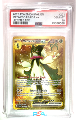 2023 Pokemon SV Paldea Evolved Meowscarada ex Hyper Rare #271/193 PSA 10 Card - Image 2