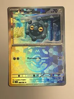 SV: Prismatic Evolutions Bronzor (Poke Ball Pattern) #066/131 Holo Pokemon Card - Image 1