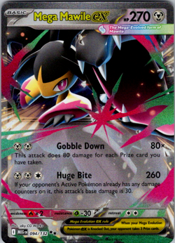 Pokemon TCG Mega Mawile ex - 094/132 - Mega Evolution Double Rare - NM Card - Image 1
