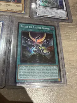 Blue Eyes White Dragon DDS-001 REPRINT COPY VERSION + 4 Other Authentic cards - Image 4