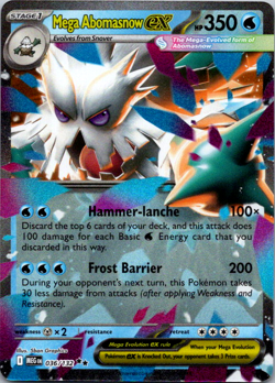 Pokemon TCG Mega Abomasnow ex - 036/132 - Mega Evolution Double Rare - NM Card - Image 1