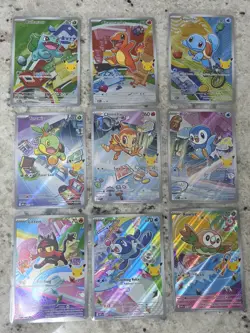 Pokemon TCG First Partner ILLUSTRATION COLLECTION 9 CARD SET - Series 1 Promos - Image 1