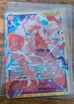 ONE PIECE TCG MONKEY D. LUFFY GEAR 5 SECRET RARE OP05-119 NEAR MINT ENGLISH CARD - Image 1