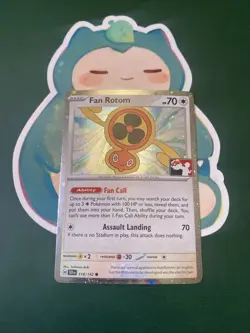 Fan Rotom Holo Pokemon Prize Pack Series 6 Promo Pokemon Card NM/LP Stamp - Image 1