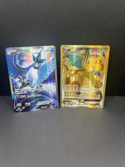 Articuno GX 25/68 + Dragonite EX 106/108 Holo Pokemon Card Lot – Full Art Gold - Image 1