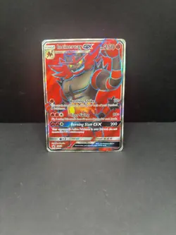 Incineroar GX SM38 Black Star Promo Full Art Holo Pokemon Card HP 250 – Played - Image 1