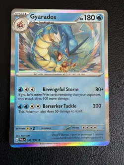 Pokemon TCG Gyarados 043/193 2023 Paldea Evolved Holo Rare Card - NM - Image 1