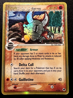 Pinsir 9/101 EX Dragon Frontiers Pokemon Card Reverse Holo Foil Rare HP - Image 1