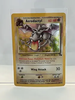 Aerodactyl 1/62 - Fossil - Pokemon TCG - Holo Rare Card - Lightly Played + - Image 1