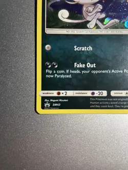 Alolan Meowth Holo Black Star Promo SM43, NM Pokemon Card - Image 4