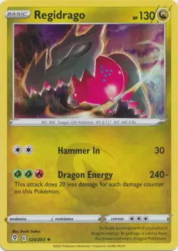 Regidrago 124/203 Evolving Skies Reverse Holo Pokemon Card NM - Image 1