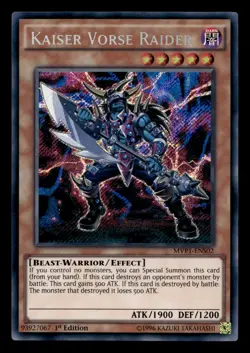 Kaiser Vorse Raider MVP1-EN002 Secret Rare The Dark Side of Dimensions Yu-Gi-Oh - Image 1