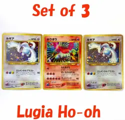 Lugia No.249 Ho-Oh No.250 Rare Neo Genesis Holo Old Back Japanese Pokemon Card D - Image 1