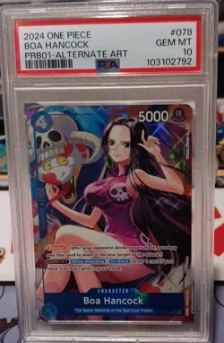 PSA Boa Hancock OP01-078 Premium Booster Alternate Art Foil Super Rare One Piece - Image 1