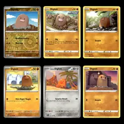 Diglett Card 50 Scarlet Violet Series Scarlet Violet 151 Pokemon Cards Set TCG - Image 1