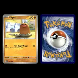 Diglett Card 50 Scarlet Violet Series Scarlet Violet 151 Pokemon Cards Set TCG - Image 6