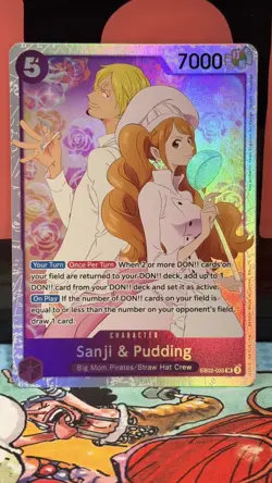 Sanji & Pudding EB02-035 One Piece Anime 25th Collection Near Mint - Image 1