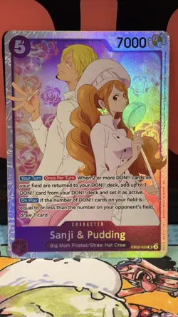 Sanji & Pudding EB02-035 One Piece Anime 25th Collection Near Mint - Image 5