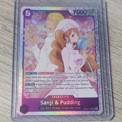 Bandai Sanji & Pudding EB02-035 Extra Booster Anime 25th Super Rare Foil 7000 - Image 1