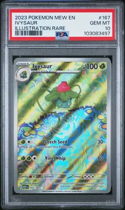 2023 POKEMON MEW EN-151 ILLUSTRATION RARE #167 IVYSAUR PSA 10 - Image 1