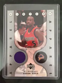 2006-07 Upper Deck Ovation Apparel #OA-BD Baron Davis Jersey - Warriors - Image 1