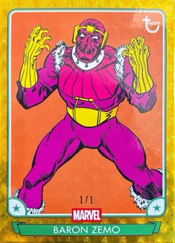 2026 Topps Marvel Brooklyn BARON ZEMO 1/1 Gold Foilfractor - One Of One - Image 3