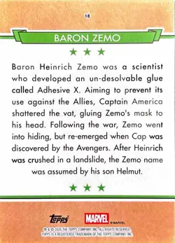 2026 Topps Marvel Brooklyn BARON ZEMO 1/1 Gold Foilfractor - One Of One - Image 4