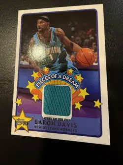 2003-04 Topps Pieces Of A Dream Game Used Patch #BD Baron Davis Jersey Hornets - Image 3