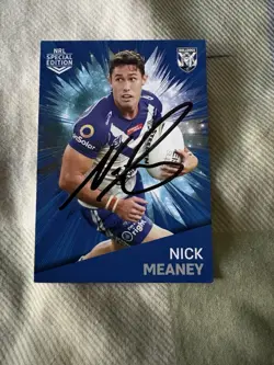 Signed Nick Meaney Canterbury Bankstown Bulldogs 2021 NRL Rivalry Card - Image 1