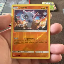 Pokemon Cubone 37/68 Basic 60 HP Reverse Holo Ground Pokemon TCG Card English - Image 1