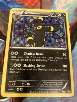 Pokemon TCG Umbreon Black White Holo Card BW93 Black Star Promo - Image 1