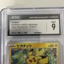 Pokemon TCG Pikachu Dark Phantasma 014/071 Japanese CGC 9 Graded Card - Image 3