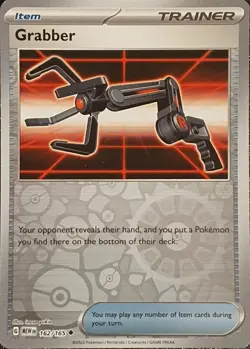 Pokemon Cards Grabber Reverse Holo 162/165 151 Near Mint - Image 1