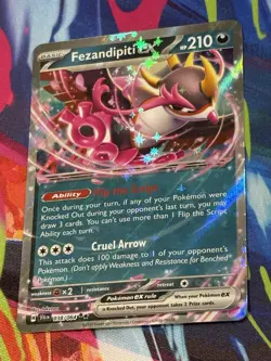 Pokemon Shrouded Fable #38/64 Fezandipiti ex Double Rare Holo - Image 2