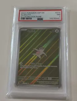 Pokemon TCG Slakoth Illustration Rare Surging Sparks 212/191 PSA 7 NM - Image 1