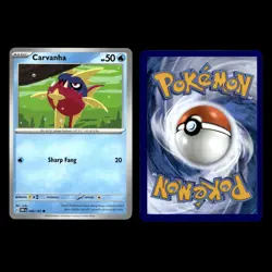 Carvanha Card  42.0 Scarlet Violet Series Temporal Forces Pokemon Cards Set TCG - Image 8