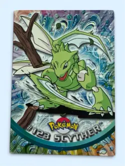 2000 Topps Pokemon TV Animation Edition Series 3 Scyther #123 Blue Logo - Image 1