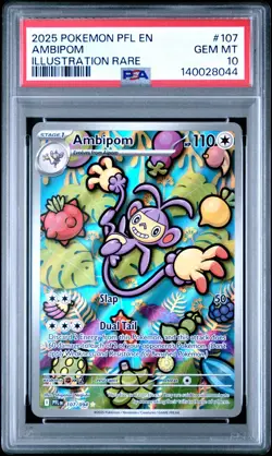 Pokemon TCG Ambipom Illustration Rare 107/094 Phantasmal Flames PSA 10 Gem Mint - Image 1
