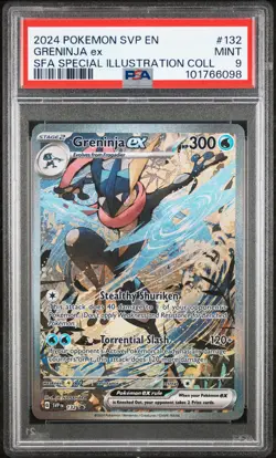 2024 POKEMON SVP EN-SV BLACK STAR PROMO #132 GRENINJA EX PSA 9 - Image 1