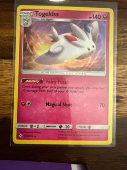 Togekiss 138/214 Holo Rare Unbroken Bonds Pokemon Holo Near Mint - Image 1