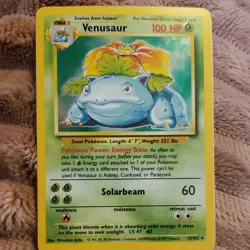 Pokemon Venusaur 15/102 Base Set Holo Rare 100 HP Stage 2 English - Image 1