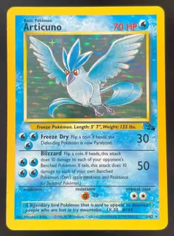 1999 Pokemon Fossil #2/62 Articuno - Image 1