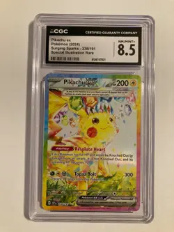 Pokemon TCG Pokemon Pikachu Ex Pikachu Holo Surging Sparks 238/191 CGC 8.5 - Image 1
