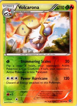 Volcarona 15/114 XY - Steam Siege Pokemon LP Reverse Holo - Image 1