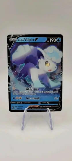 Pokemon TCG: Alolan Vulpix V 033/195 Double Rare - Silver Tempest - NM - Image 1