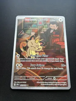 Pokemon: Team Rocket's Meowth Illustration Rare IR Holo 203/182 Destined Rivals - Image 2