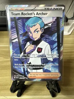 Pokemon Team Rocket's Archer 223/182 Destined Rivals Ultra Rare Full Art Holo - Image 1